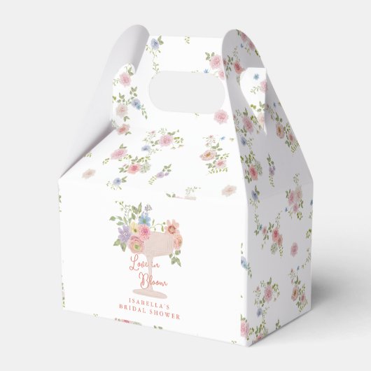 Bruidsuitnodiging Love in Bloom Bloementuin Bedankdoosjes (Achterkant)