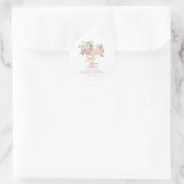 Bruidsuitnodiging Love in Bloom Bloementuin Ronde Sticker (Tas)