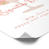 Bruidsuitnodiging Love in Bloom Signature Drink Bo Poster (Hoek)