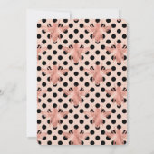 Bruidsuitnodiging 'Meant to Bee Rustic Roze' Kaart (Achterkant)