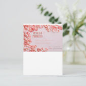 Bruidsuitnodiging met Bloemblaadjes & Prosecco Briefkaart (Staand voorkant)