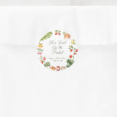 Bruidsuitnodiging met Boerenerf Bruidsfeest Ronde Sticker