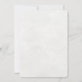 Bruidsuitnodiging met glitters jurk diamant kaart (Achterkant)