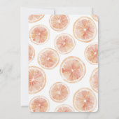 Bruidsuitnodiging met grapefruit thema kaart (Achterkant)