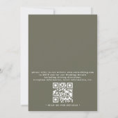 Bruidsuitnodiging met QR-code voor wilde bloemen w Kaart (Achterkant)