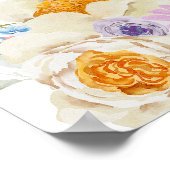 Bruidsuitnodiging met Thee van Wilde Bloemen Poster (Hoek)