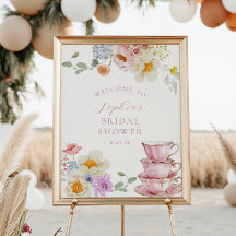 Bruidsuitnodiging met Thee van Wilde Bloemen