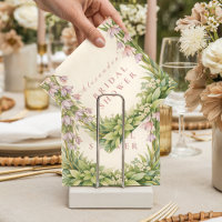 Bruidsuitnodiging met vintage iris en klokjesbloem