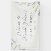 Bruidsuitnodiging met waterverf en elegante bloeme spandoek (Verticaal)