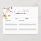 Bruidsuitnodiging met wilde bloem calligrafie rece (Voorkant)