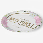 Bruidsuitnodiging met wilde bloemen en eerst mimos papieren bordje (Gekanteld)