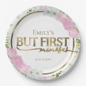 Bruidsuitnodiging met wilde bloemen en eerst mimos papieren bordje (Voorkant)