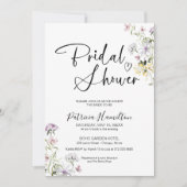 Bruidsuitnodiging met wilde bloemen kaart (Voorkant)