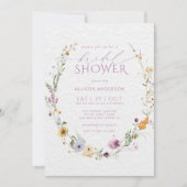 Bruidsuitnodiging met wilde bloemen kaart (Voorkant)