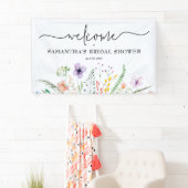 Bruidsuitnodiging met wilde bloemen spandoek (Insitu)