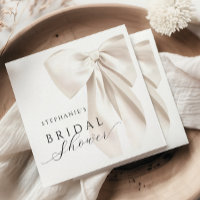 Bruidsuitnodiging met witte ivoren strik