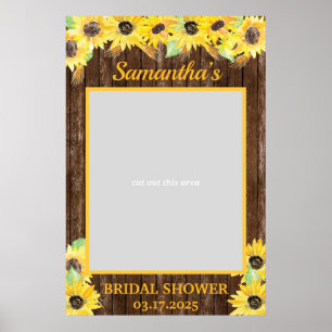 Bruidsuitnodiging met Zonnebloemen Foto Prop Frame Poster