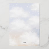 Bruidsuitnodiging On Cloud Nine Folie Uitnodiging (Achterkant)