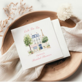 Bruidsuitnodiging Paris Bridal Shower Parisian Caf Servet