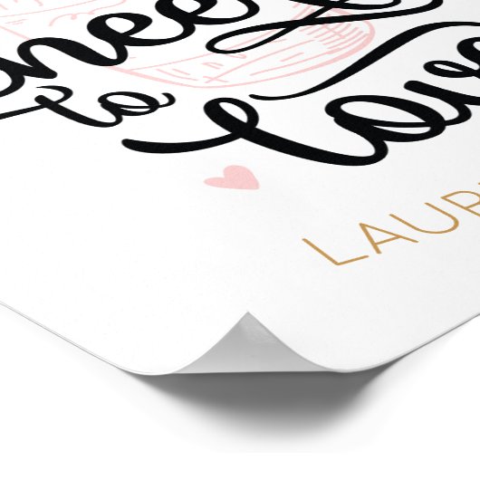 Bruidsuitnodiging Poster 'Proost op de Liefde' (Hoek)