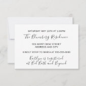 Bruidsuitnodiging Roze Paars Glitter Oceaan Wit Kaart (Achterkant)