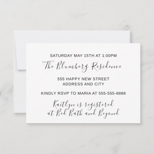 Bruidsuitnodiging Roze Paars Glitter Oceaan Wit Kaart (Achterkant)