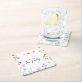 Bruidsuitnodiging Theetuin Bruiloft Kartonnen Onderzetters (Insitu)