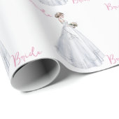 Bruidsuitnodiging Trouwjurk Cadeaupapier (Rol Hoek)
