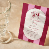 Bruidsuitnodiging 'Vino Before Vows' Kaart