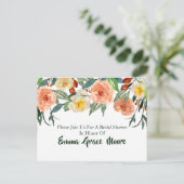 Bruidsuitnodiging voor herfstbloemen uitnodiging briefkaart (Staand voorkant)