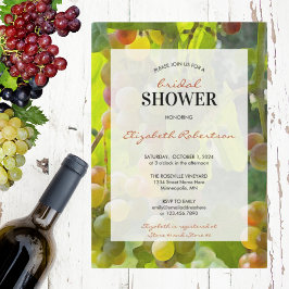 Bruidsuitnodiging wijngaard wijnstok thema  kaart