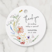 Bruidsuitnodiging Wildflowers Bedankt Bedankjes Labels (Voorkant)
