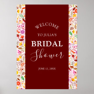 Bruidsuitnodiging Zomer Bloemen Bruiloft Poster