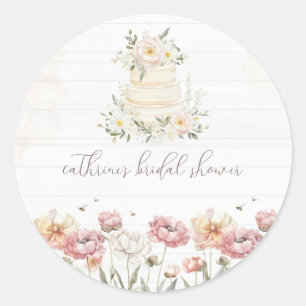 Bruidsuitnodigingen voor de 'Bride to Bee' Bruilof Ronde Sticker