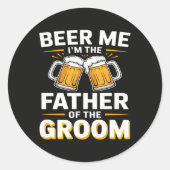 Bruidsvaders drinkteam ronde sticker (Voorkant)
