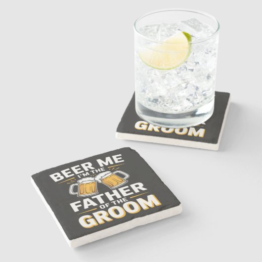 Bruidsvaders drinkteam stenen onderzetter (Zijkant)