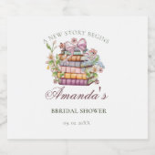 Bruidsverhaal Verhaal Boek Bruiloft Feest Sparkling Wijnetiket (Enkel label)