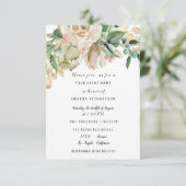 Bruidsverjaardagsfeest Roze Schilder Bloemrijke Ze Kaart (Staand voorkant)