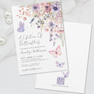 Bruidsvlinder Wildflower Bruiloft Feest Kaart