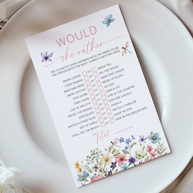 Bruidsvlinder 'Zou ze liever' spel met wilde bloem (Creator heeft geüpload)