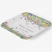 Bruidsvlinders Bloemen Bruiloft Feest Papieren Bordje (Gebogen)
