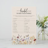 Bruidswedstrijd Woord-ontwarren spel (Staand voorkant)