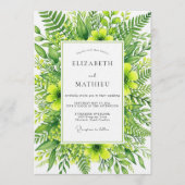 Bruidswork met weelderige smaragdgroene botanische kaart (Voorkant)
