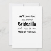 Bruidszilla - Uitnodiging Eretiteldame (Voorkant)