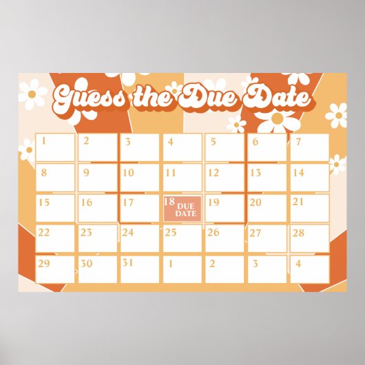 Bruikbare Baby Retro Sunshine Baby shower Vervalda Poster (Voorkant)