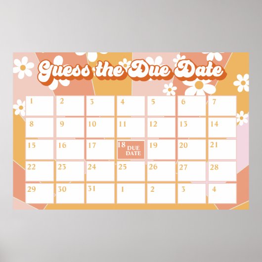 Bruikbare Baby Retro Sunshine Baby shower Vervalda Poster (Voorkant)