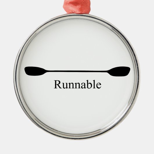 Bruikbare kajakpaddle metalen ornament (Voorkant)