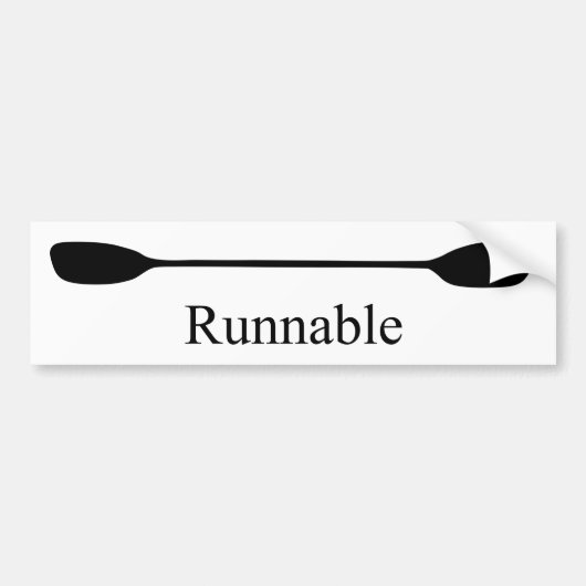 Bruikbare kajakpedaal bumpersticker (Voorkant)