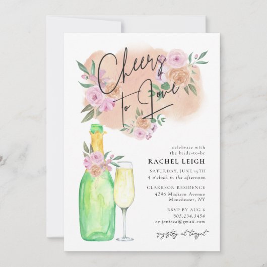 Bruilocht Champagnetijd voor Bruiden Kaart (Voorkant)