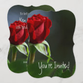 Bruiloft 15e jubileumrozen tuin bloem kaart (Voorkant / Achterkant)